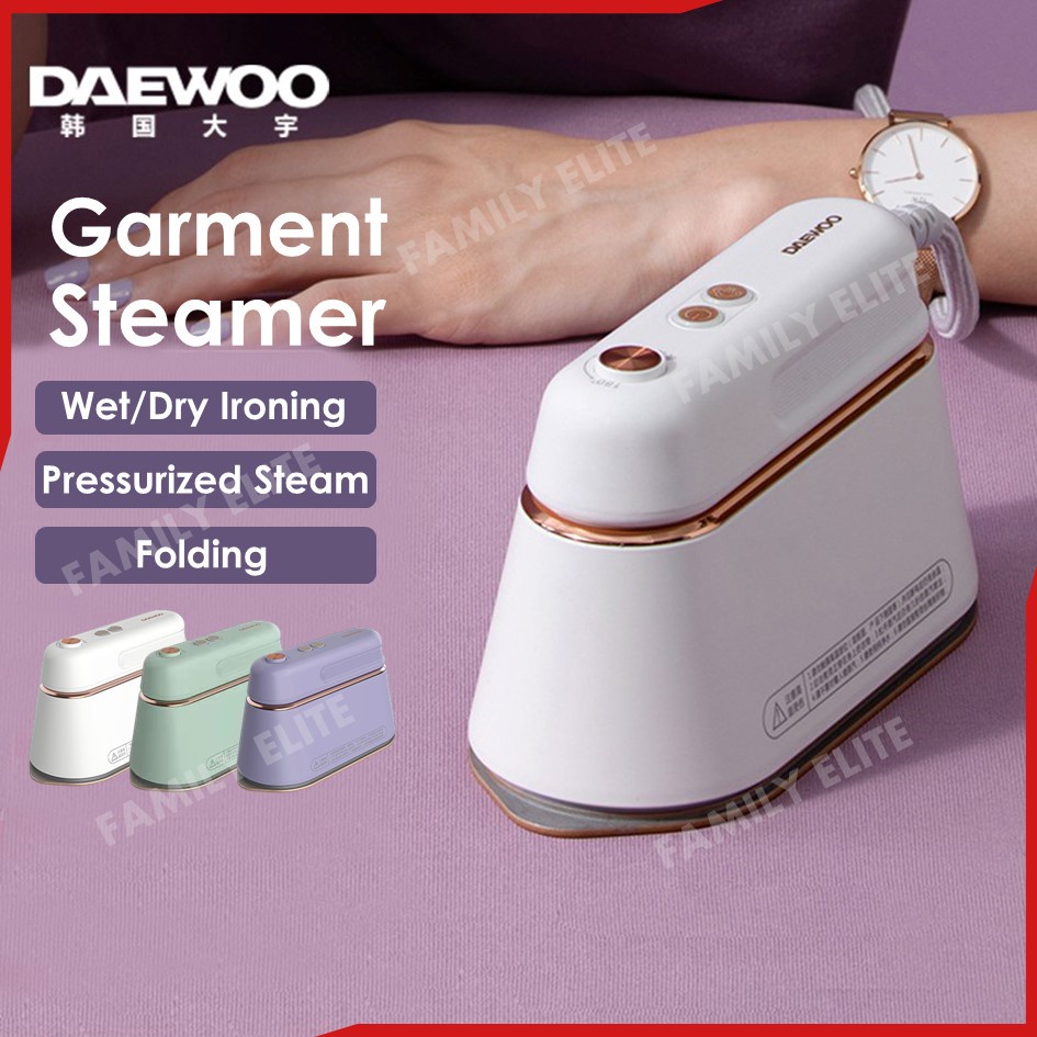 Daewoo Mini Steamer Dry Wet Garment Iron Machine Portable Pengukus Mini ...