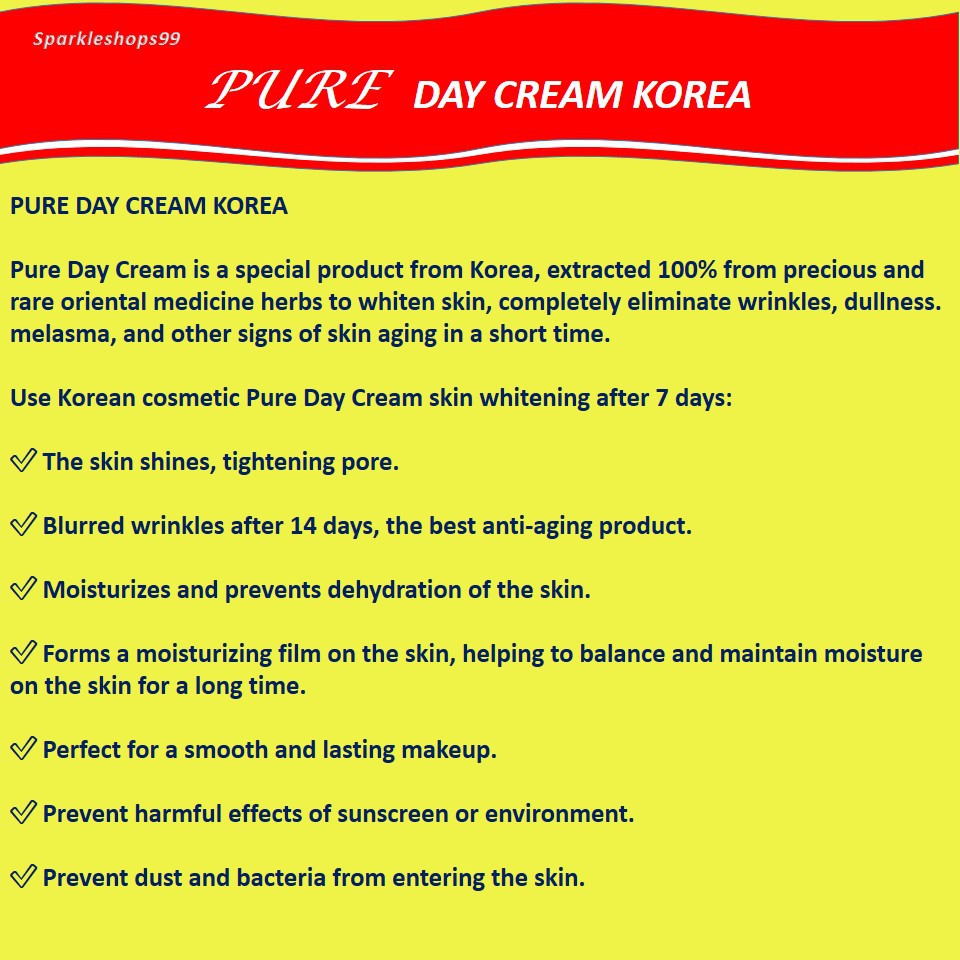 pure day cream korea