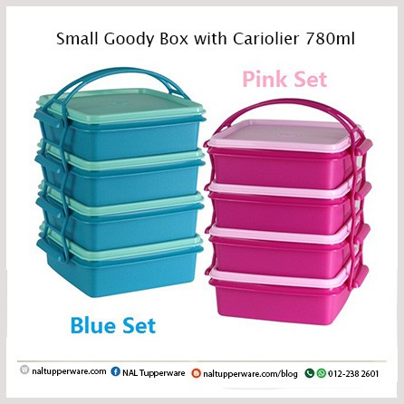[Tupperware Brands] Small Goody Box with Cariolier 790ml - Mangkuk Tingkat 4 tingkat