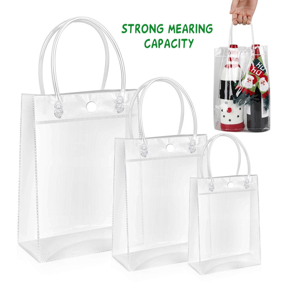New Portable Clear Transparent Tote Bag Plastic Shoulder Handbag T