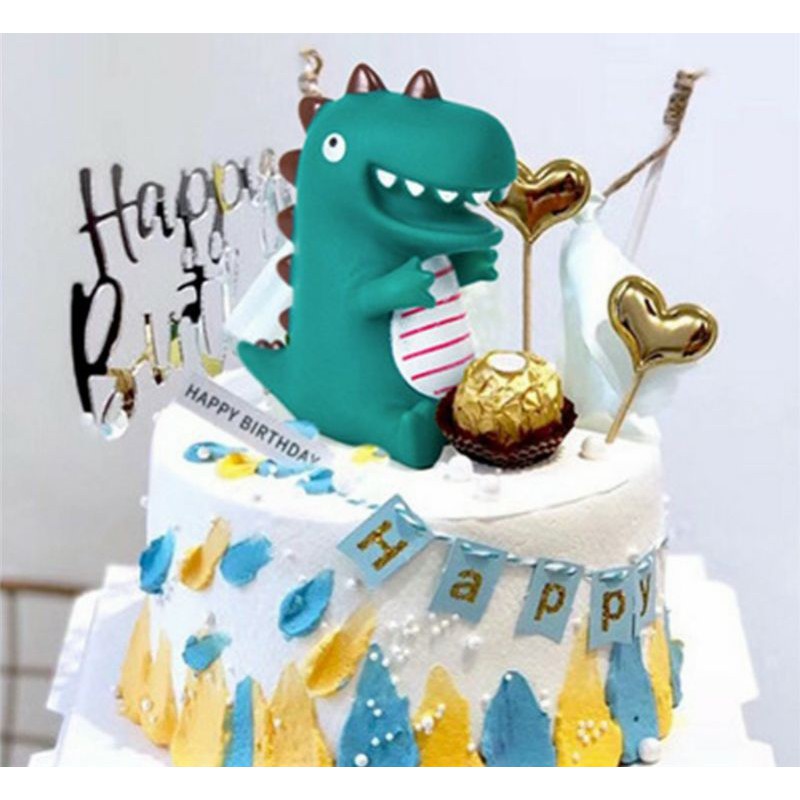 (Ready Stock KL) Cartoon Dinosaur Ornaments Toys Cake Topper Birthday ...