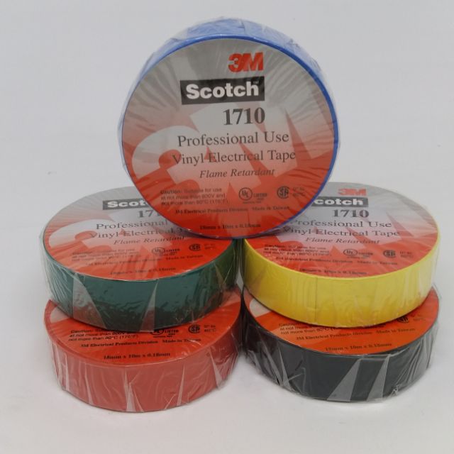 3M Vinyl Electrical Tape (Flame Retardant) 18mm × 10m × 0.18 Shopee