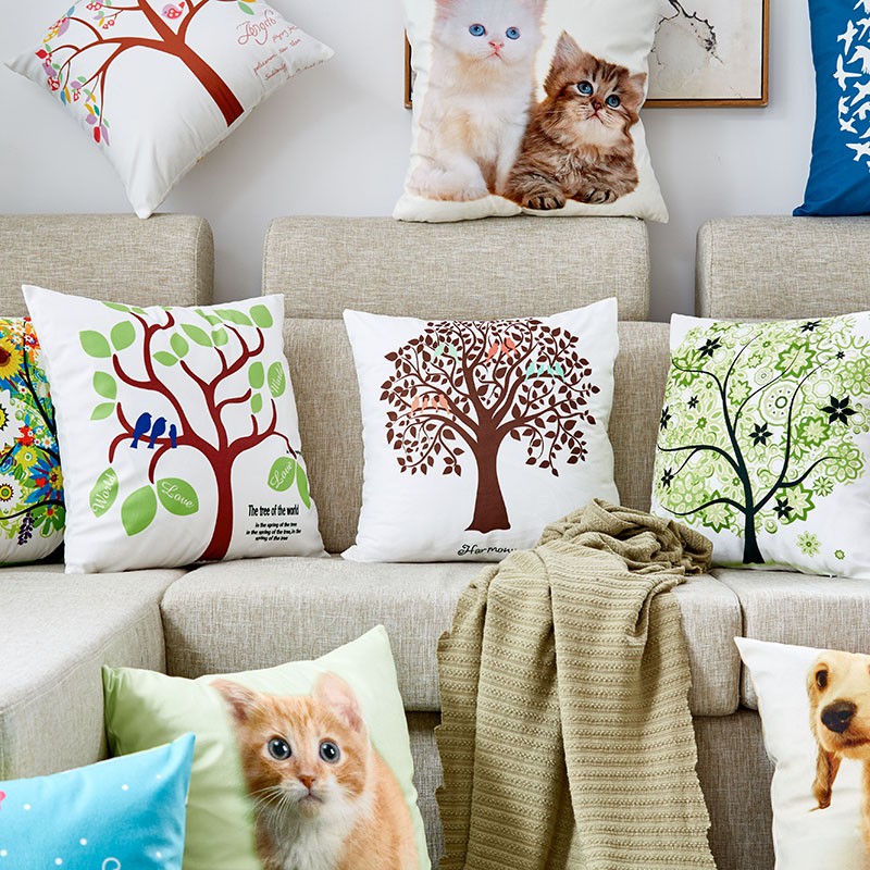 Cushion Cover Flower For Living Room Pillowcase Sofa Decoration