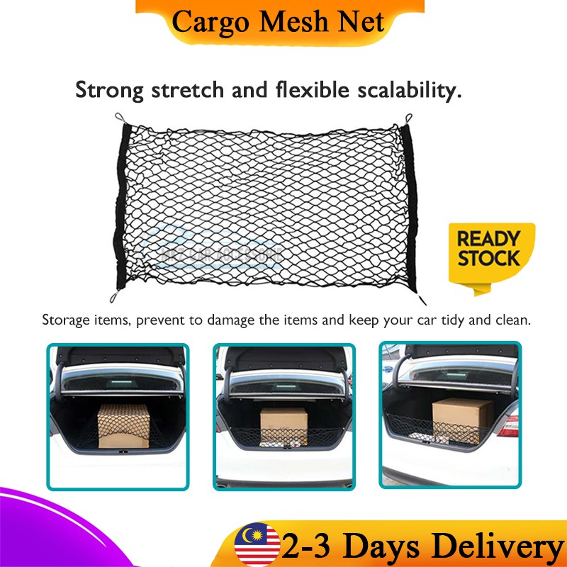 Premium Cargo Net Car Trunk Net Stretchable Elastic Cargo Mesh Net