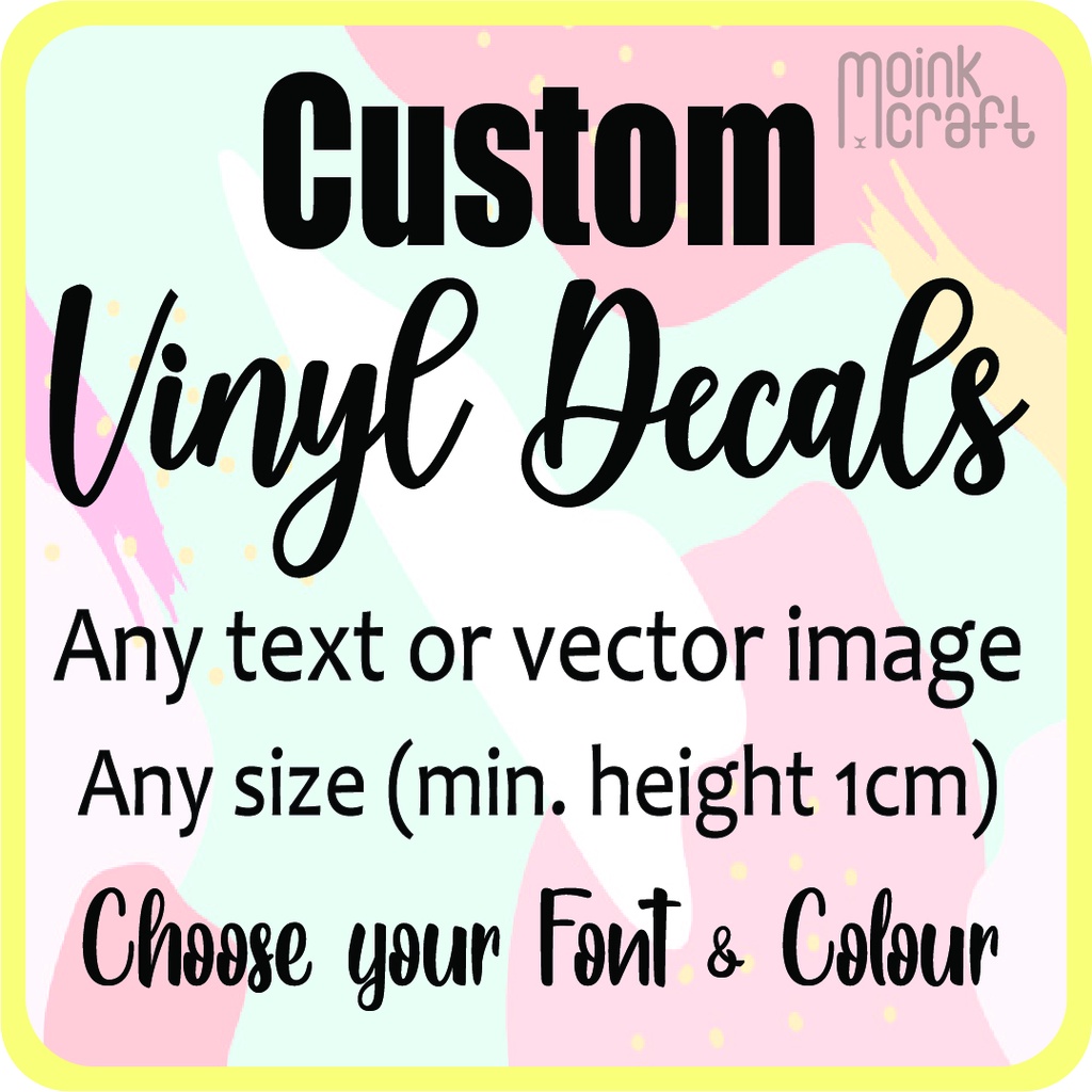 Customize Vinyl Decal Sticker Oracal Car Wall Tumbler Glass | Shopee ...