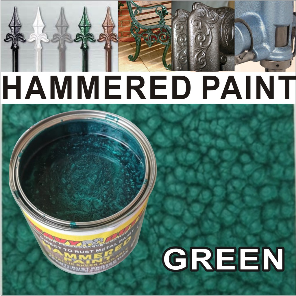 Hammerite Hammered Dark Green Direct To Rust Metal Exterior Paint 750ml