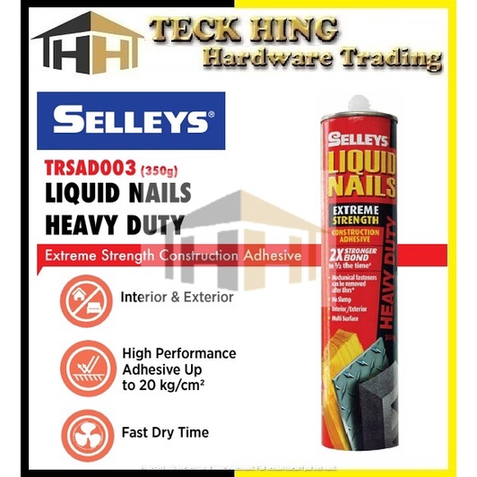 SELLEYS Liquid Nails Heavy Duty 350g 2X Extreme Strength (Pelekat Kuat