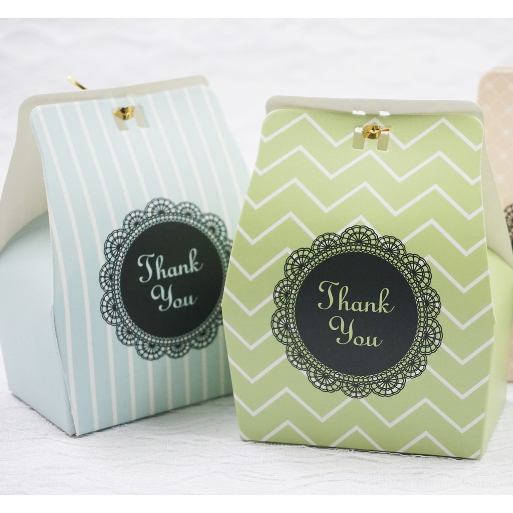 50pcs Pattern Favor Box Thank You Gift  Box Kotak  Telur 