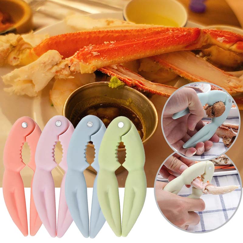 Stylish Multipurpose Crab Cracker Claws Sheller Colorful Walnut Nut Clip Kitchen Seafood Tool