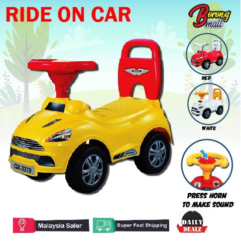 Ride On Car Push Walker Toys Children Kids Baby Press Horn 1-3 y/o/Kereta Mainan Bayi