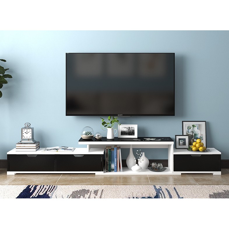  TV  Cabinet  Rak  TV  Adjustable 150cm 220cm Perabot tv  Glass 
