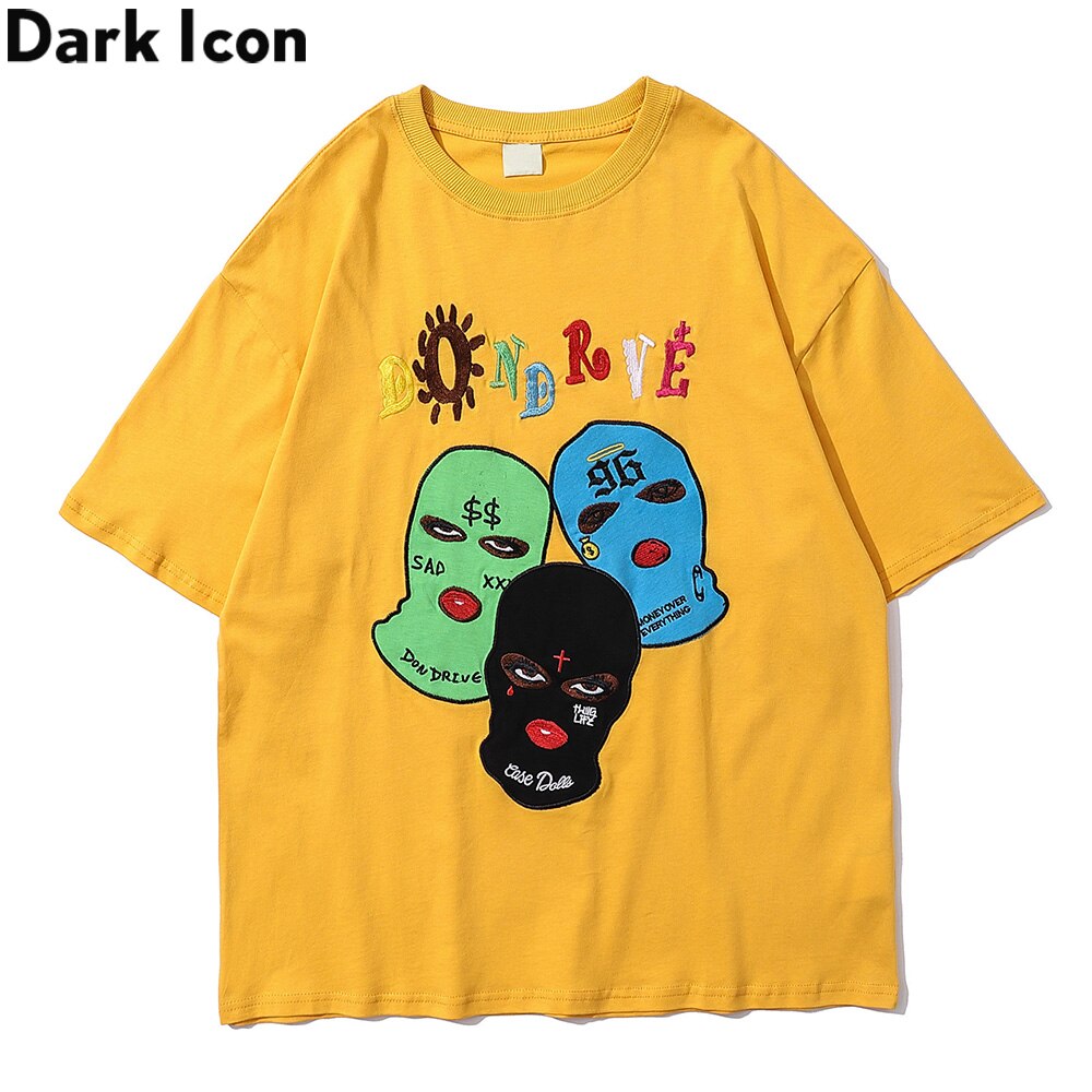 Dark Icon Embroidery Hip Hop T-shirt Men Women Summer Crew Neck Hipster  Tshirts Streetwear Men's Tee Shirt | Shopee Malaysia