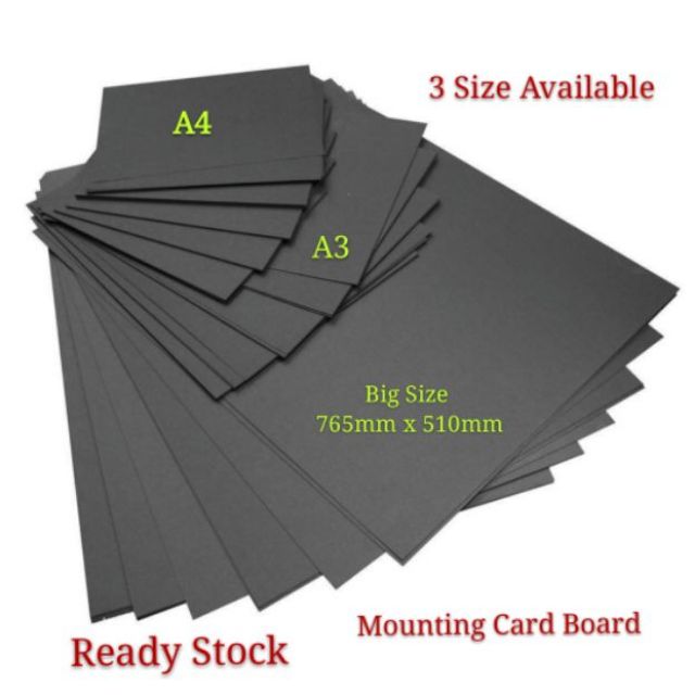 5pcs A4 / A3 Black Mounting Board Shopee Malaysia