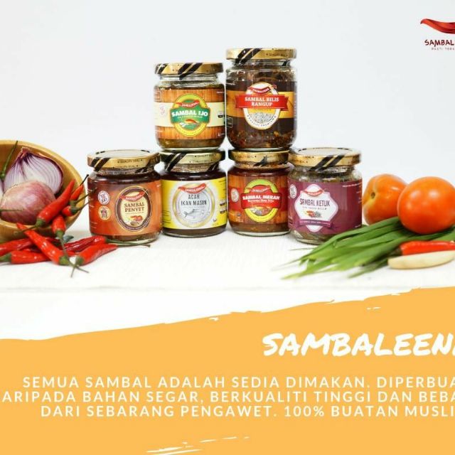 Sambaleena Sambal Ijo Ketuk Penyet Tempoyak Bilis Shopee Malaysia