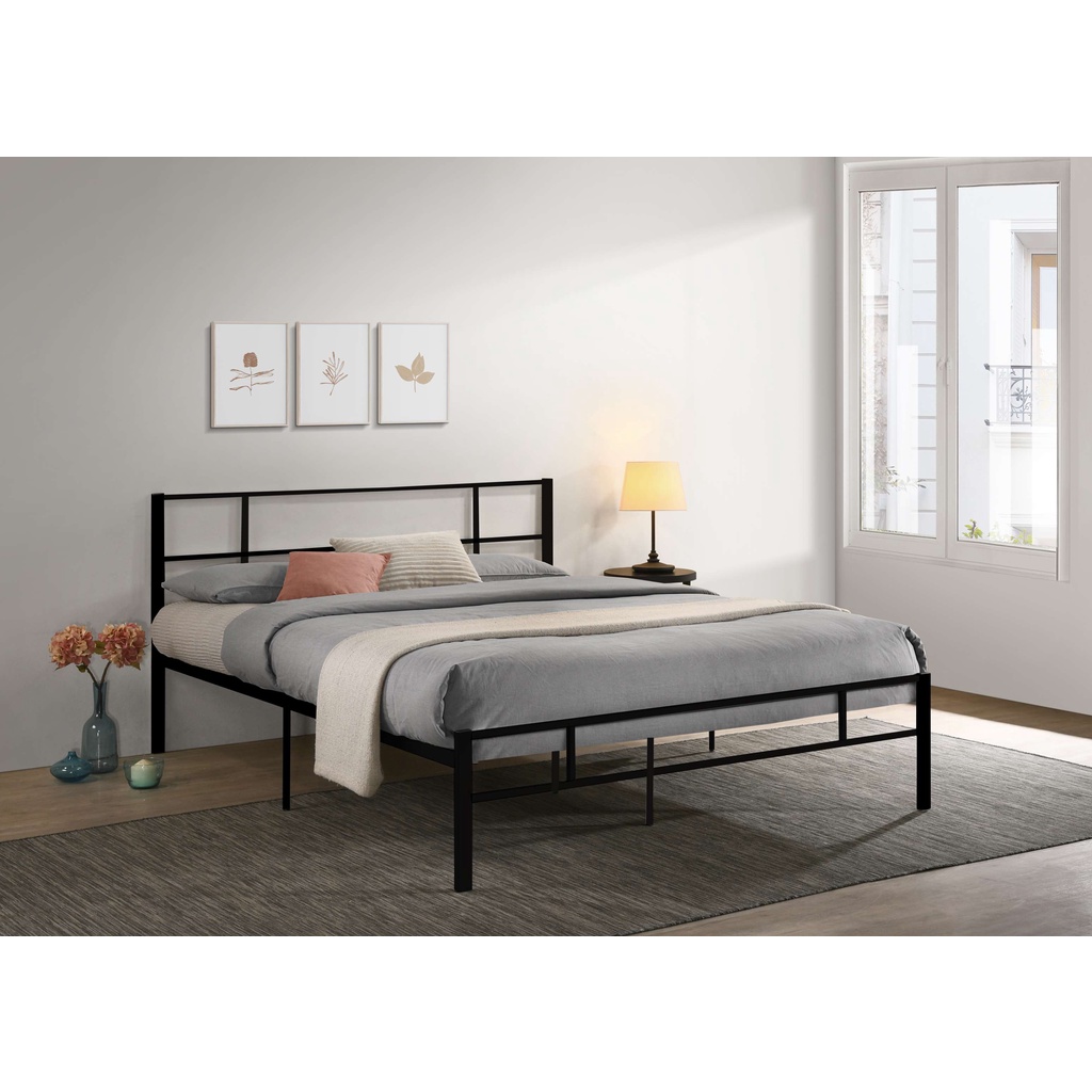 Katil Queen/Queen Bed Frame/Metal Bed/Katil Besi/Katil Putih/White Bed ...