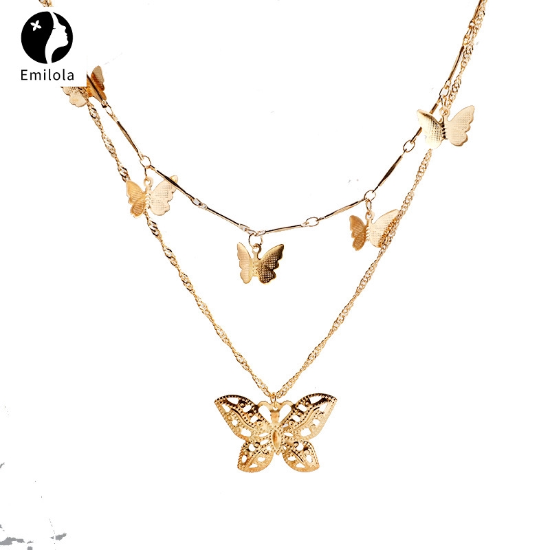 Download 2020 Double Layer Butterfly Necklaces Ins Hot Gold Clavicle Chain Girls Bohemian Butterfly Pendant Women S Necklace Choker For Women Holiday Shopee Malaysia