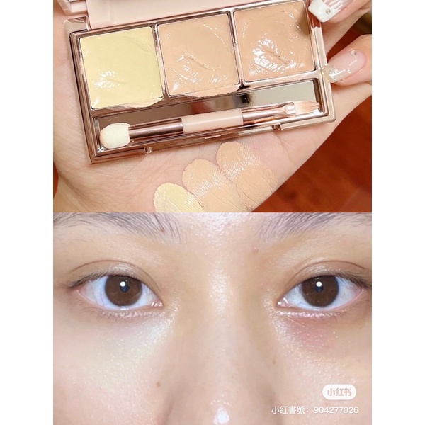 Moisturizing EVERBAB Concealer Tri-Color Plate