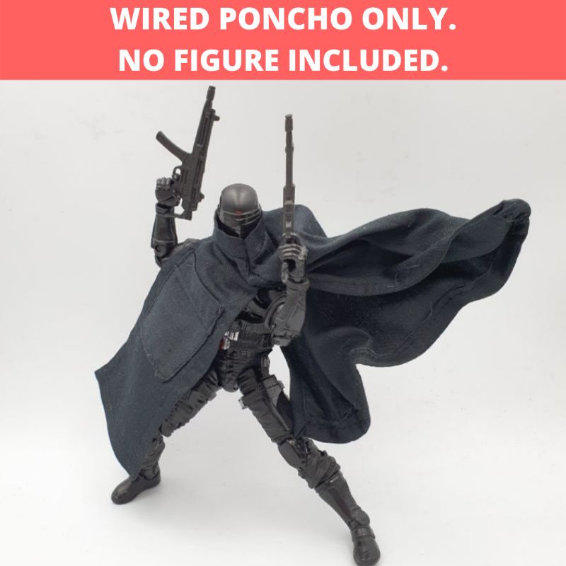 READY STOCK -WIRED CAPE 1/12 TACTICAL PONCHO OUTFIT CLOAK SOLDIER METAL GEAR ARMY WEAR 6 INCH FIGURE HANDMADE