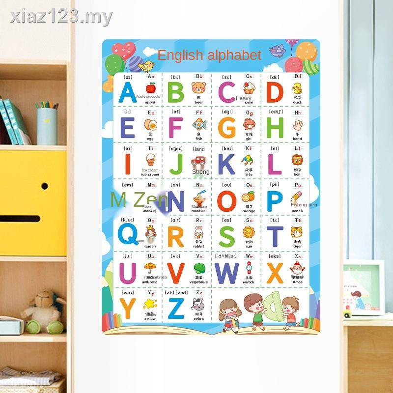 Early Education Wall Chart Elementary School 26 English Alphabet Charts Word Phonetic Symbols Learning Teaching Aids Early Childhood Abc Stickers Early Education Early Learning Wall Charts Kids New Productstoys Spot Shopee Malaysia