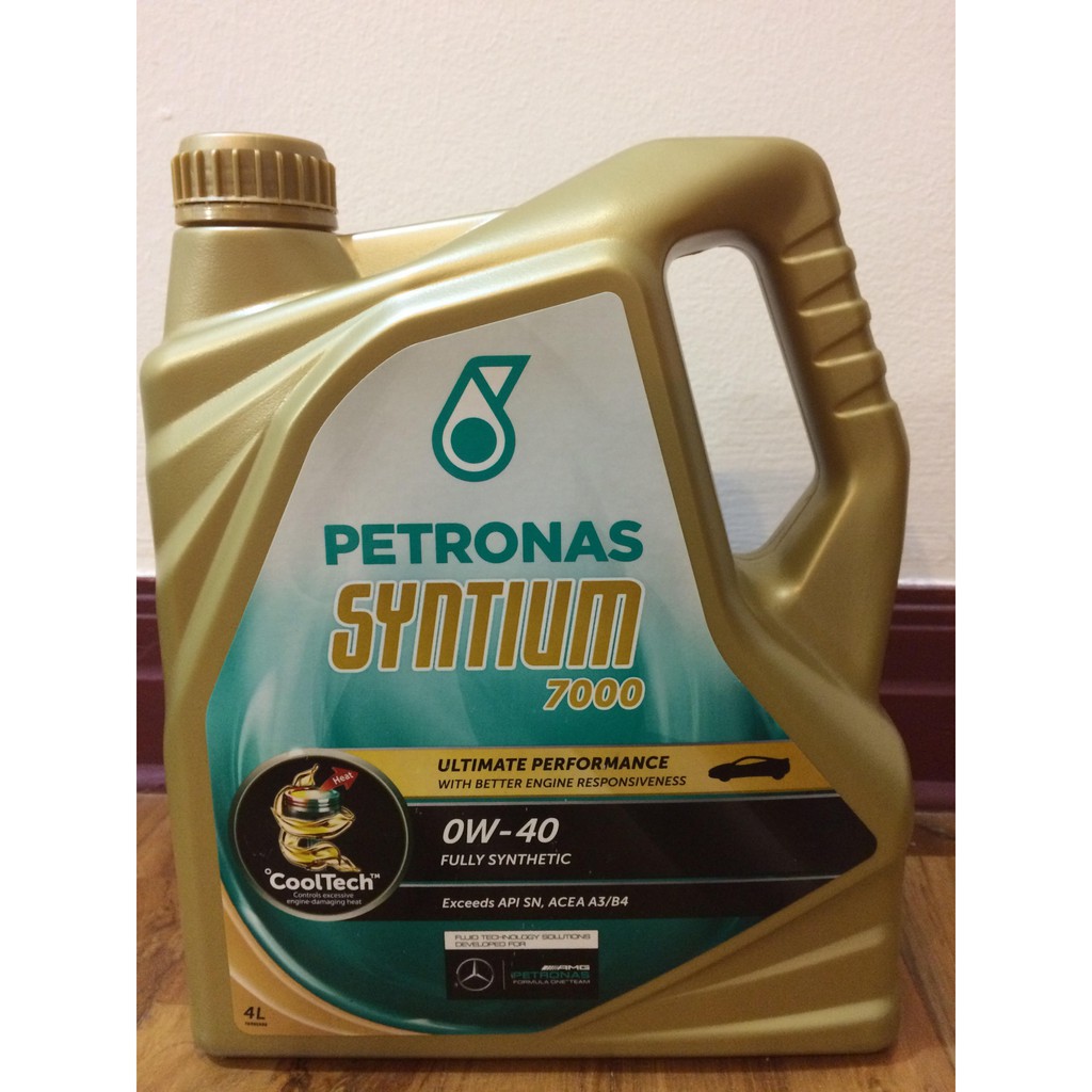 PETRONAS SYNTIUM 7000 ENGINE OIL 0W-40 FULLY SYNTHETIC (4 LTR) WITH ...