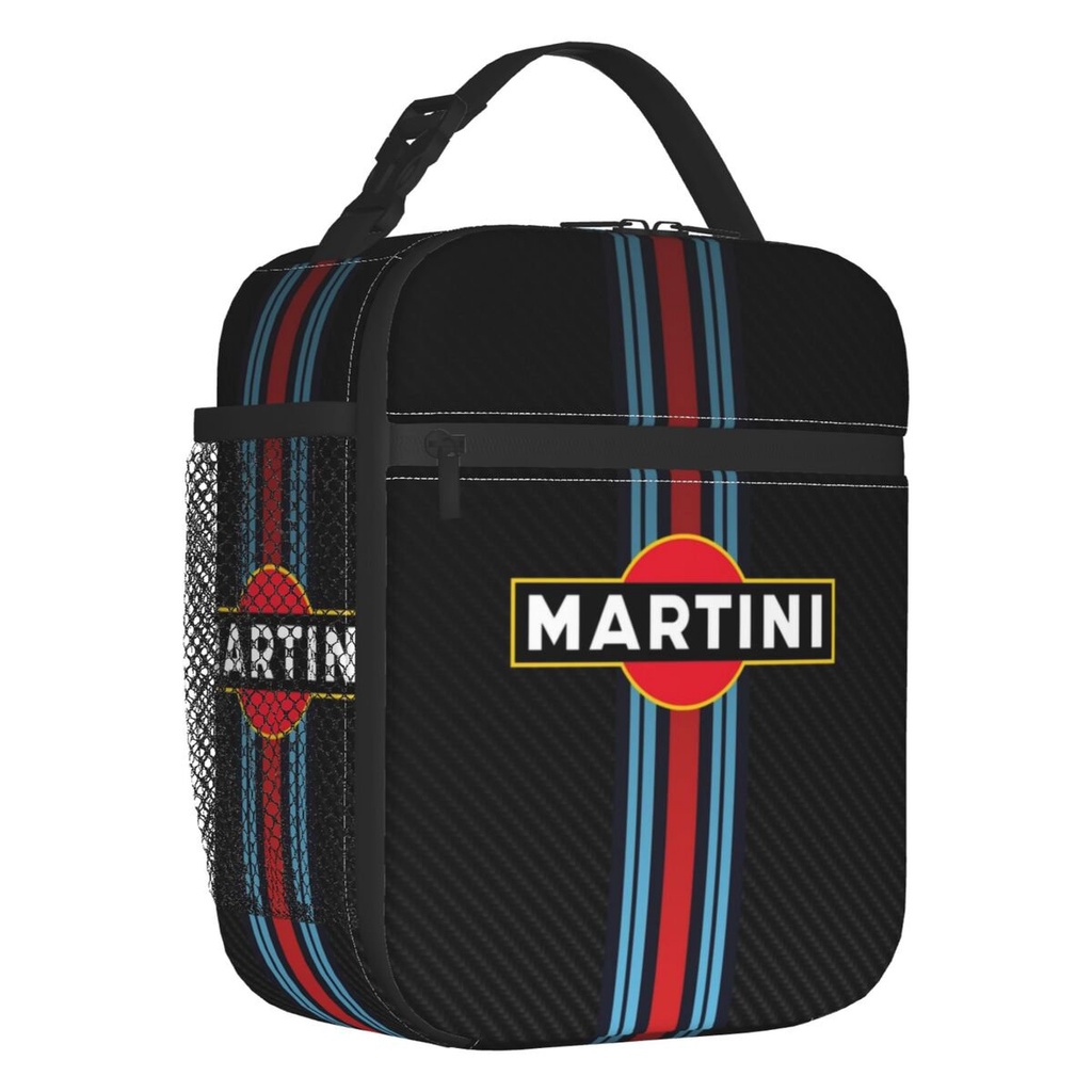 Martini Racing Stripes Insulated Lunch Tote Bag Sportscar Motor Racing