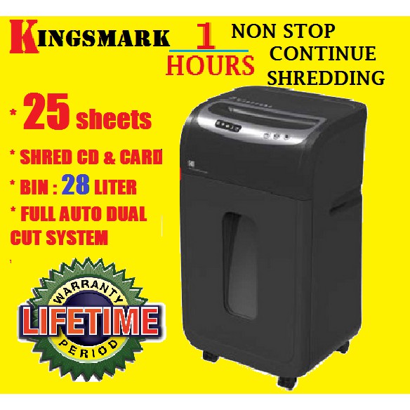 KINGSMARK HEAVY DUTY PAPER SHREDDER KINGS IV (CONTINUE 1 HOUR SHRED