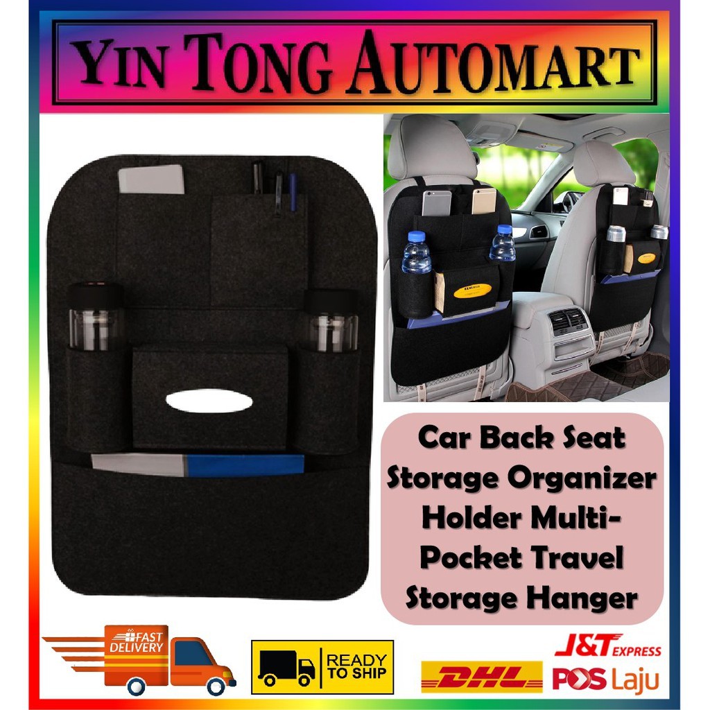 Car Back Seat Storage Organizer Holder Multi-Pocket Travel Storage Hanger