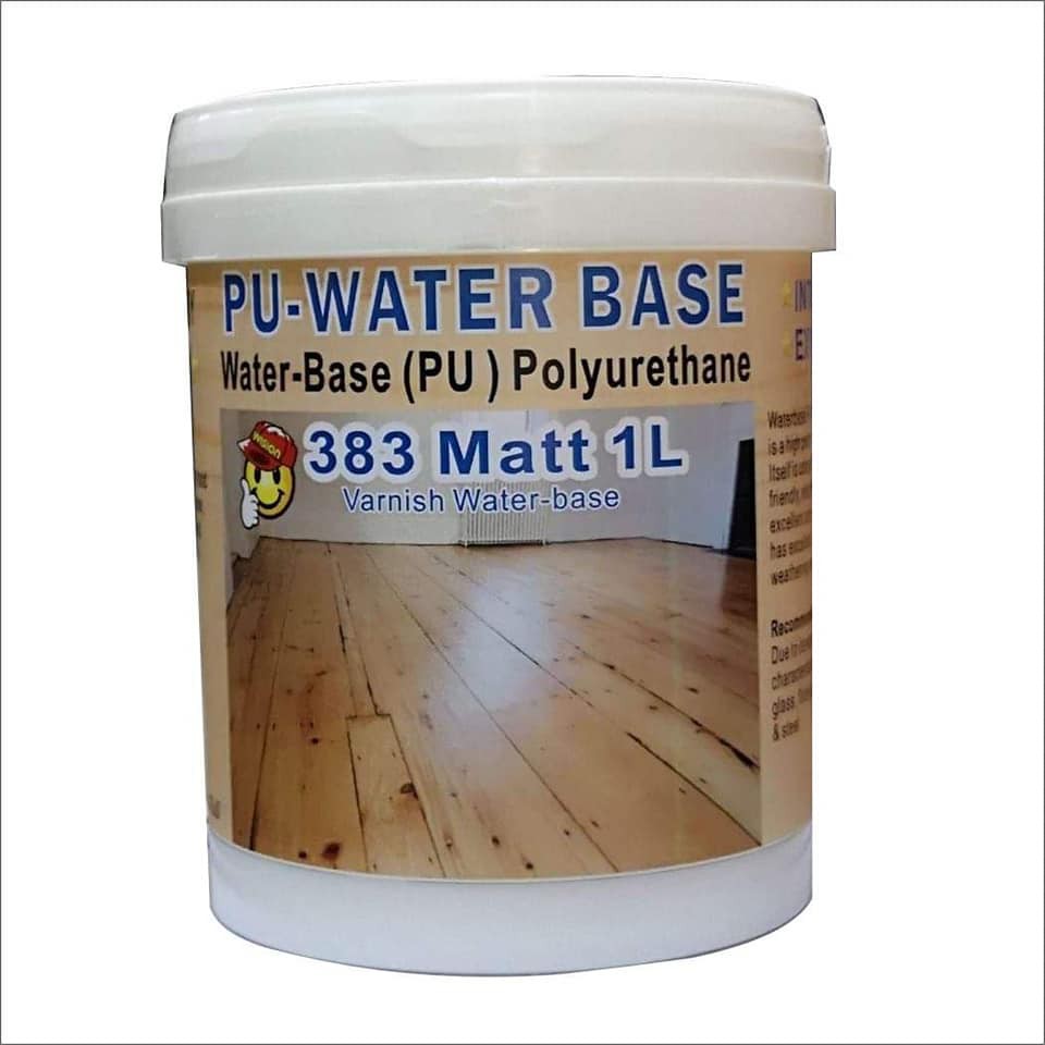 383 MATT CLEAR COAT 1L PU WATER BASE POLYURETHANE P.U EXTERIOR AND