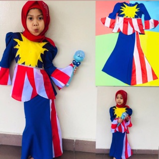  Baju  Merdeka Baju  bendera  Peplum Ready Stock Shopee Malaysia 