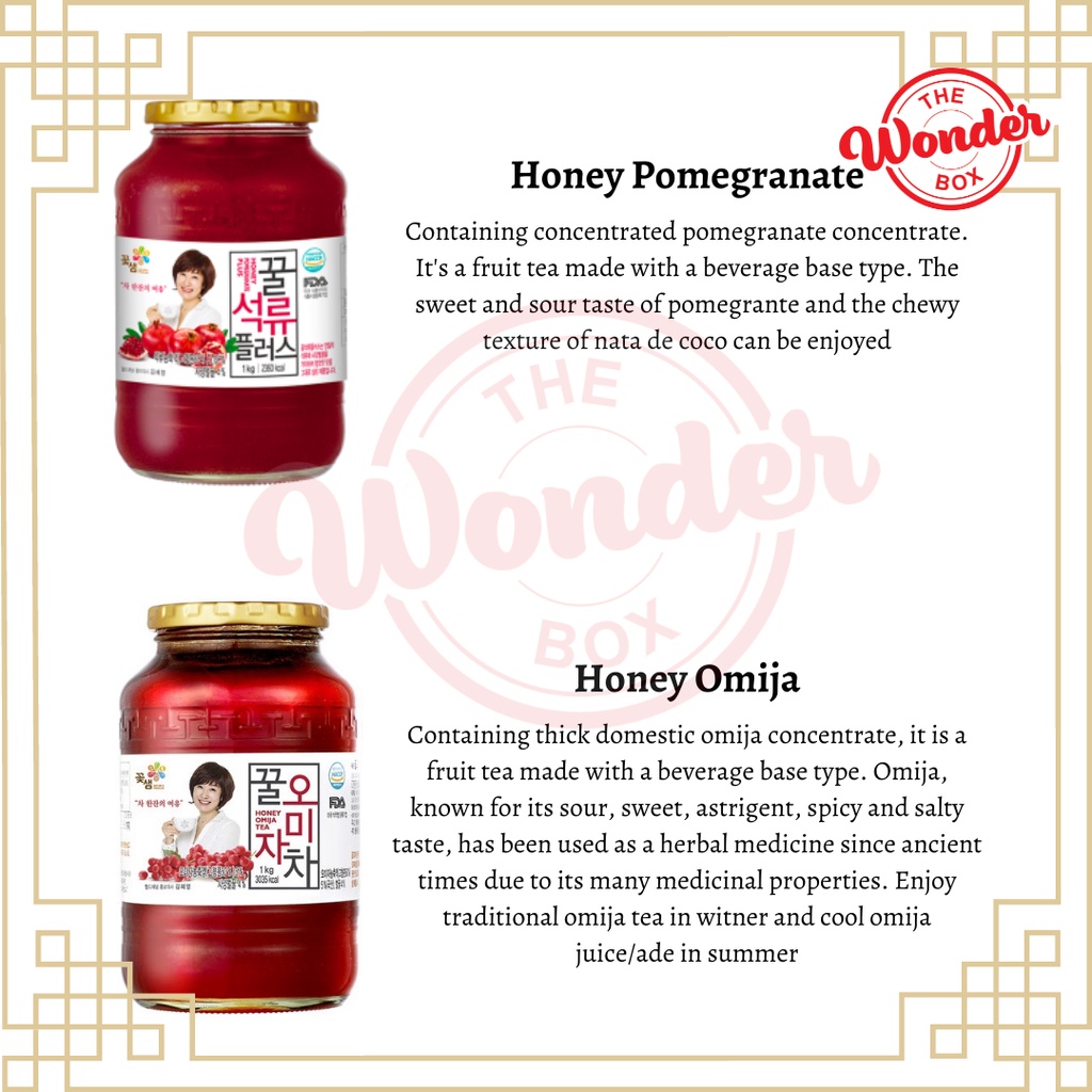 HALAL MADE IN KOREA | Korean Kotsam Honey Pomegranate, Lemon, Plum ...