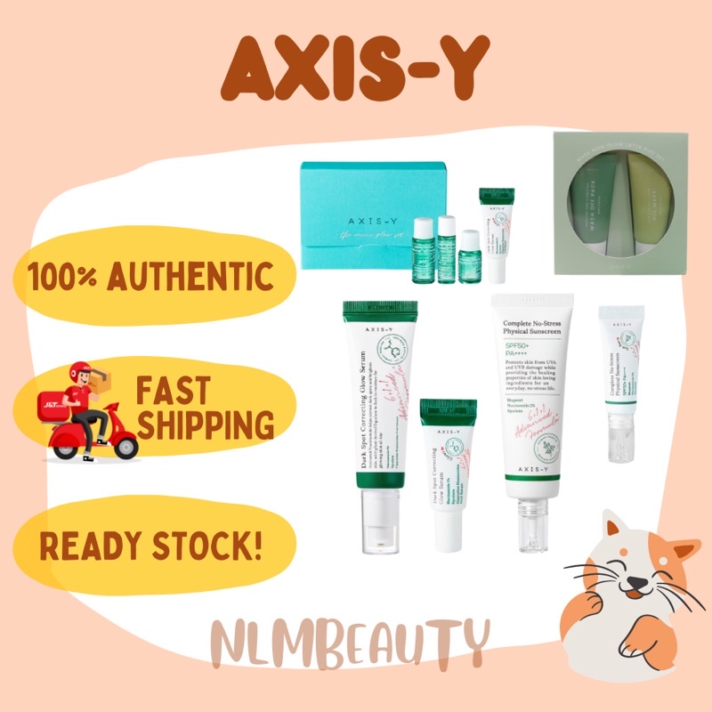 [READY STOCK & AUTHENTIC] AXIS-Y Dark Spot Correcting Glow Serum FULL 50ml /5ml TRIAL / no-stress sunscreen / mask promo