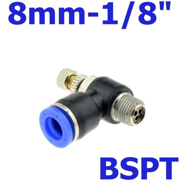 Quality Versatile Pneumatic Speed Flow Controller OD4-12mm BSP1/8" 1/4" 3/8" 1/2" Male Gas Airflow Limit Valve Multi ... - Image 5