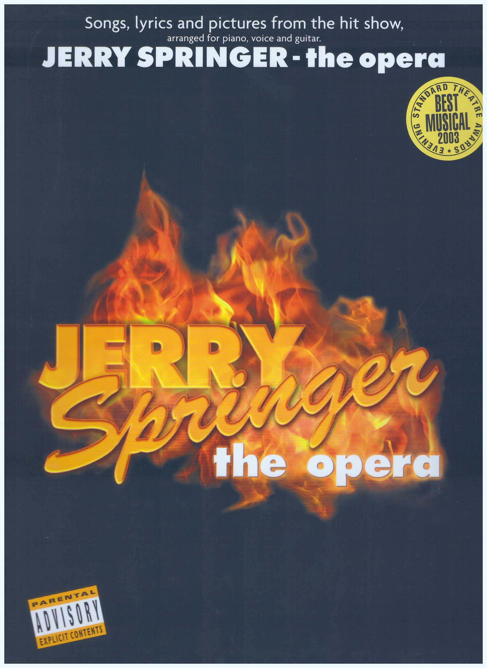 Jerry Springer The Opera / PVG Bo1ok / Piano Book / Pop Song Book / Vocal Book / Voice Book / Guitar Book / Gitar Book