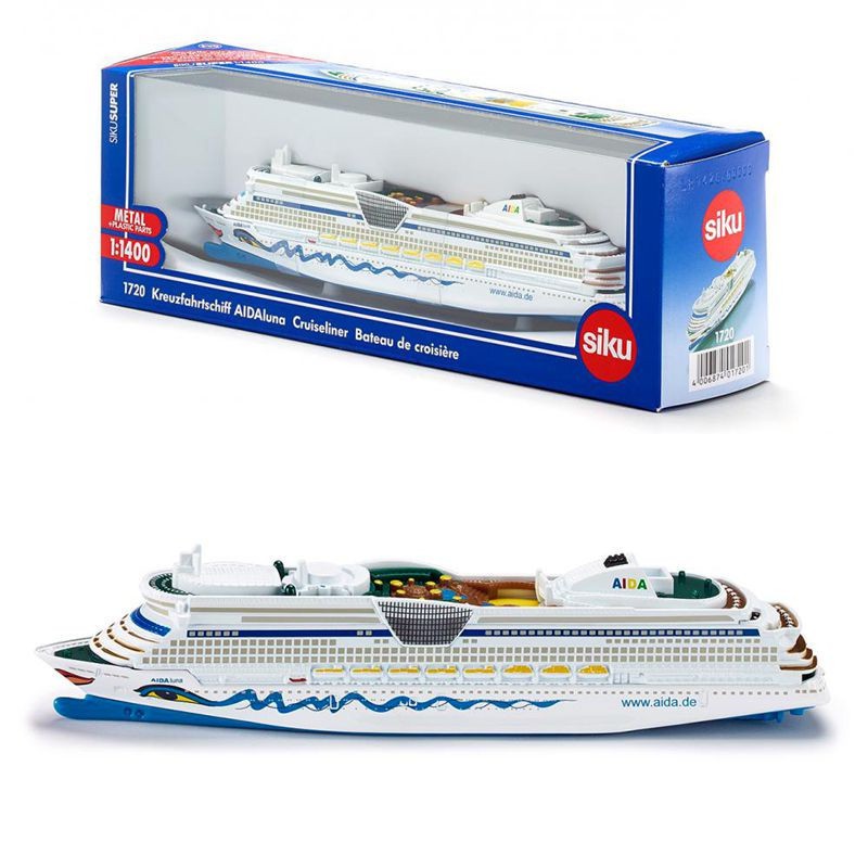 German Shiku Siku1720 AIDA Luxury Cruise Yacht Children's Toy Ship Collection Model