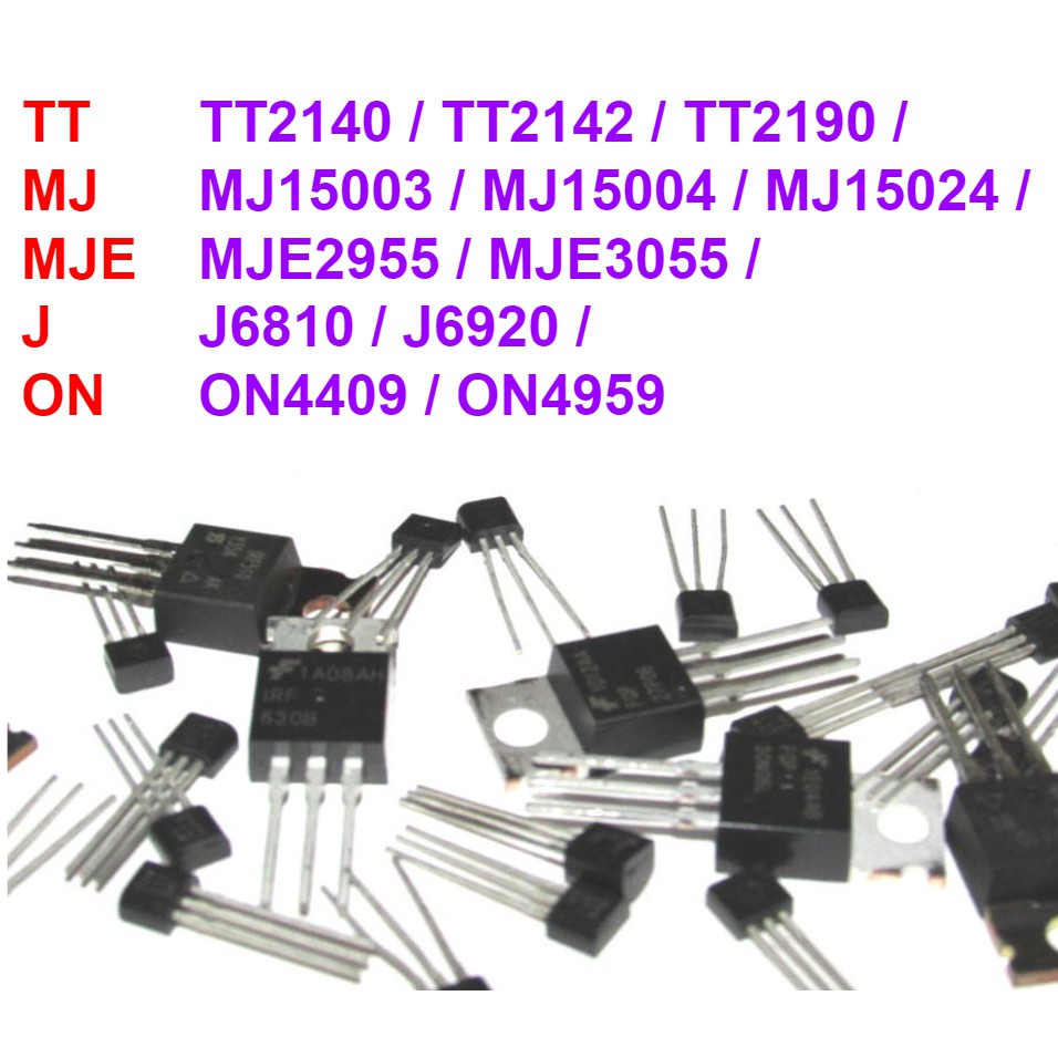 Power Transistor TT2140 TT2142 TT2190 MJ15003 MJ15004 MJ15024 MJE2955 ...