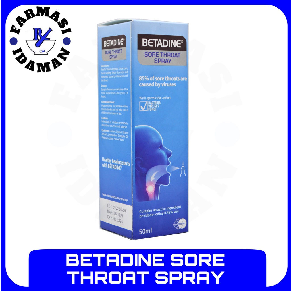 Betadine Sore Throat Spray (50ml) Shopee Malaysia