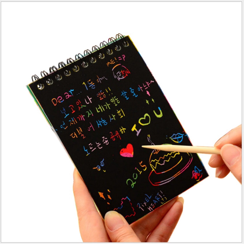 Magic Colourful Scratchpad Notepad For Students And Office Use Shopee