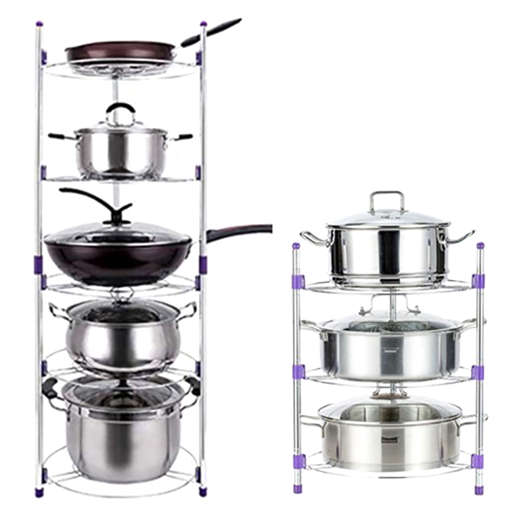 Rak Dapur Rak Periuk dan Kuali / Pot Rack kitchen Multi layer storage ...