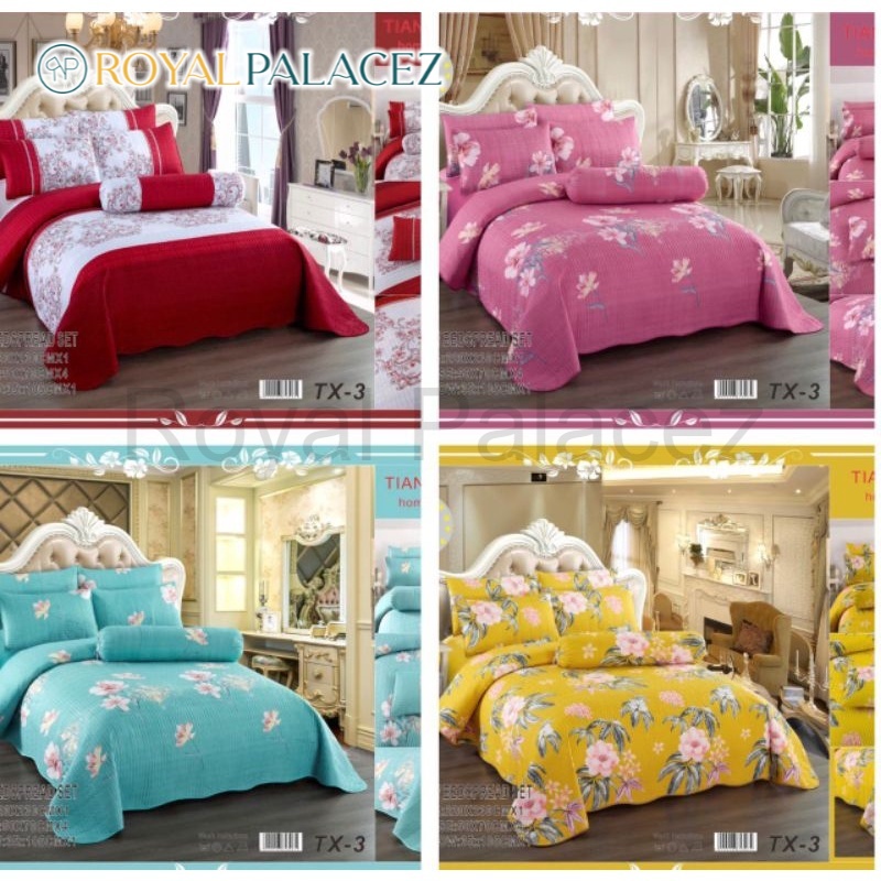 Royal Palacez - Bed Mattress SuperQueen 6 Pieces Bedding Fashion High Quality Cadar Murah Berkualiti Cantik 100% Kapas