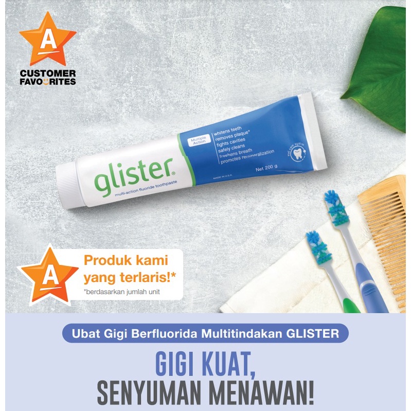 GLISTER Ubat Gigi Berfluorida Multitindakan  200g  Shopee Malaysia