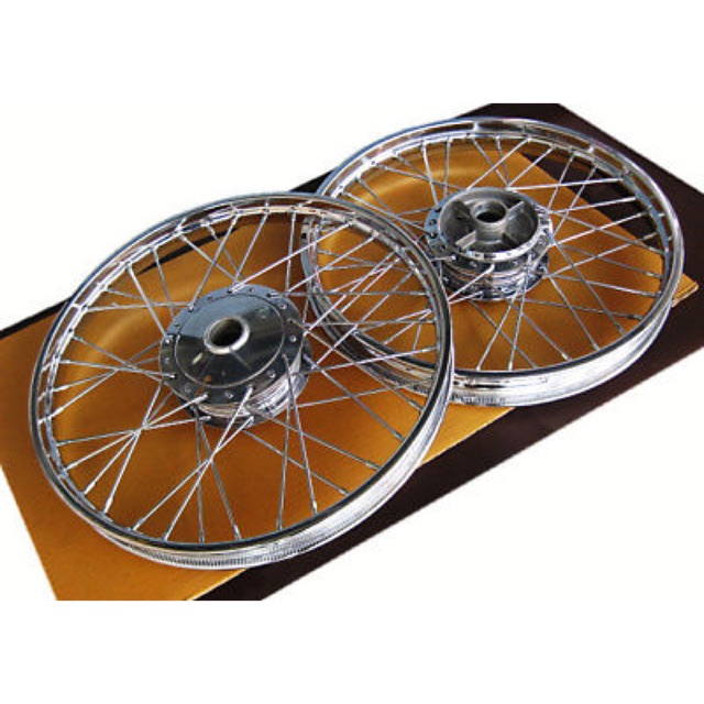 RIM CHROME hub polish SET HONDA  C70 gbo fame  140x17 