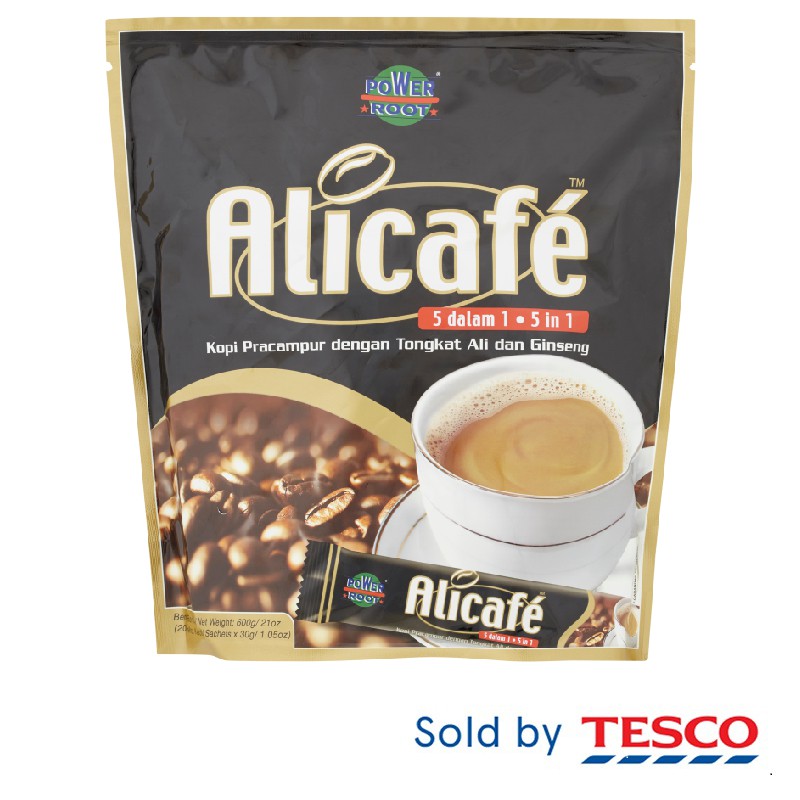Power Root Alicafé 5 in 1 Tongkat Ali & Ginseng Premix Coffee 20 x 30g