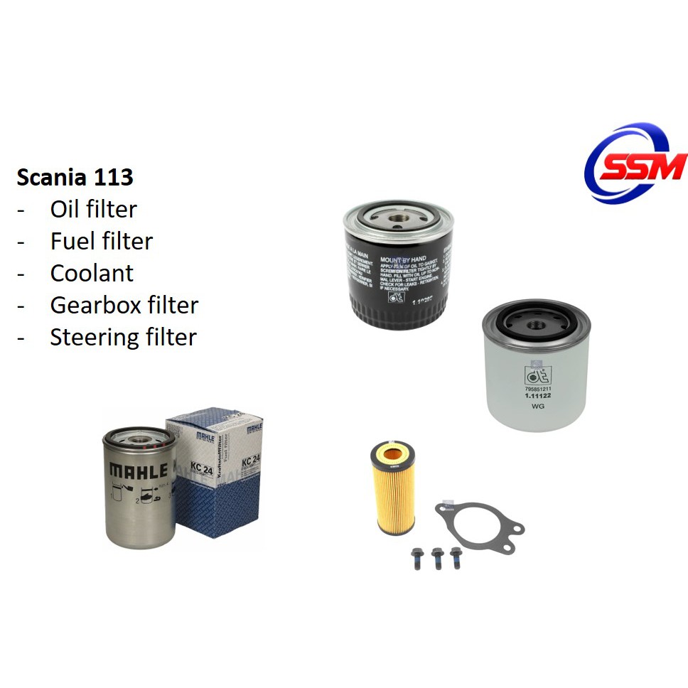 Scania 113 Filters (Oil / Fuel/ Coolant/ Gearbox/ Steering) Shopee