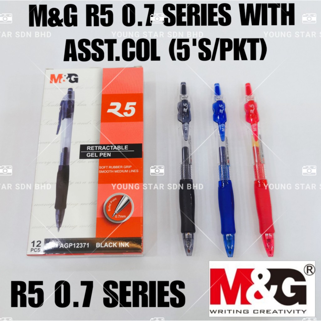 M&G GEL PEN 0.7 (R5 SERIES) VALUE PACK AGP12371 (5'S / PACK) | Shopee ...