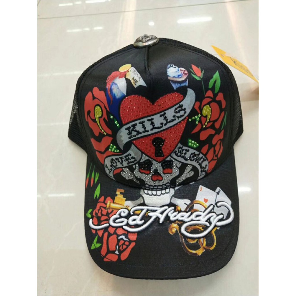 Hot Ed Hardy Embroidery Diamond Skull Hip Hop Caps Baseball Cap