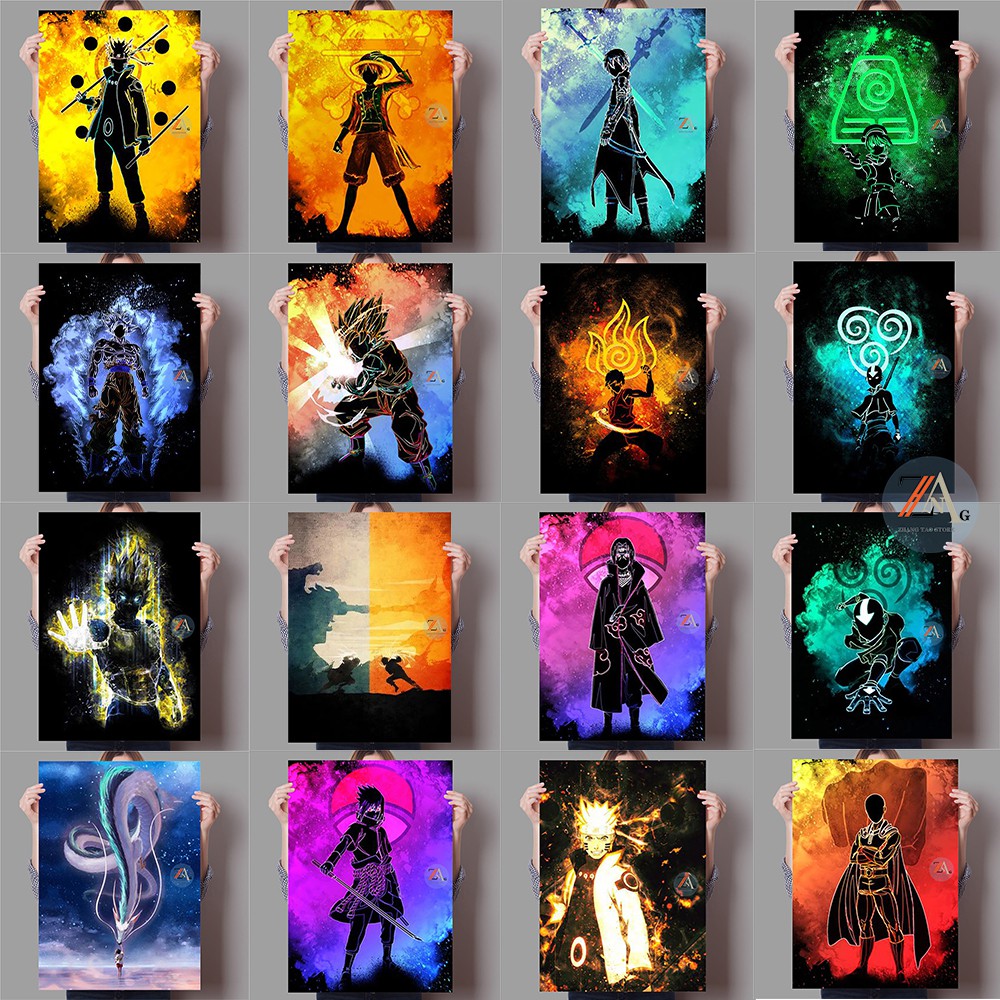 Japanese Anime Poster One Punch Man Spirited Away Monkey King Super Game Canvas Print Cuadros Wall Art Mural Room Decora Shopee Malaysia