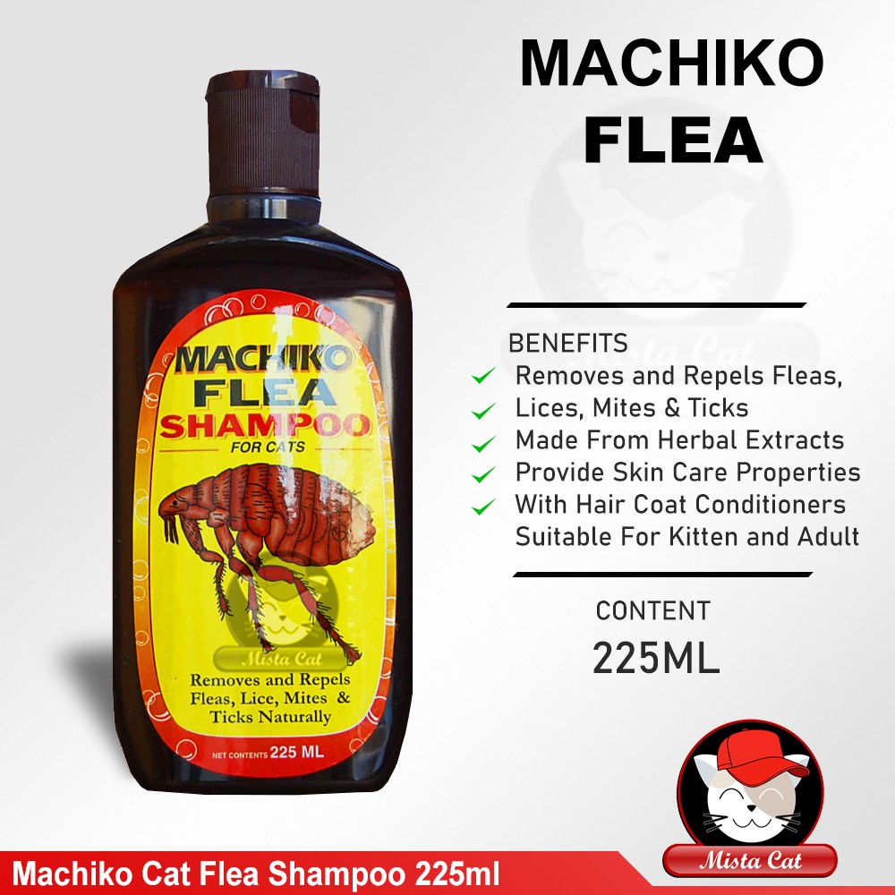 Machiko Cat Flea Shampoo 225ml | Syampu Kutu Kucing Machiko | Syampu