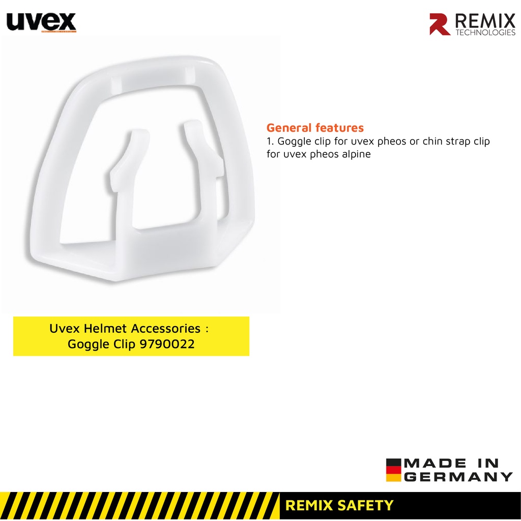 [ORIGINAL UVEX READY STOCK] uvex google clip SAFETY HELMET Shopee