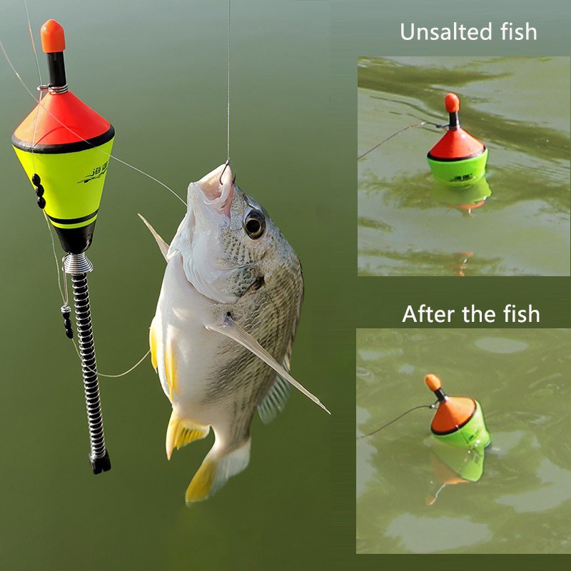 1Pc*EVA Automatic Fishing Float Fishing Artifact Stainless Steel Vertical Buoy 