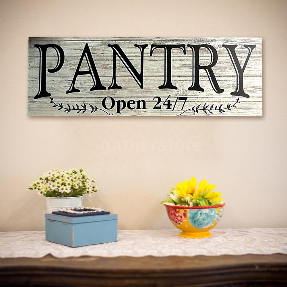 Wood Pantry Open 24 7 Sign Rustic Wall Decor For Home Kitchen Dining Room Restaurant Vintage Style Shopee Malaysia